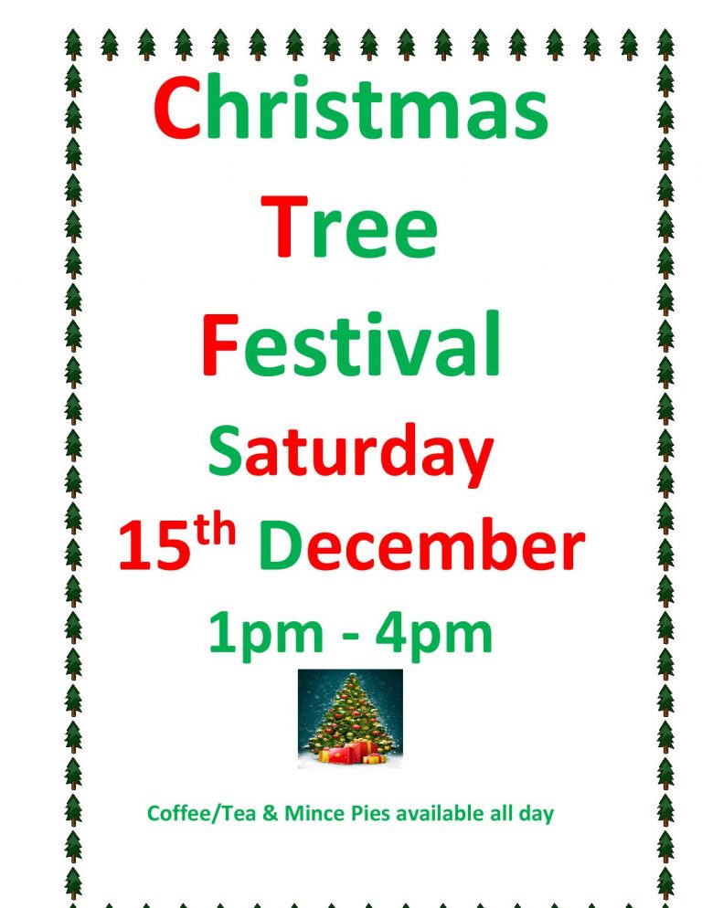 15th December 1pm to 4pm Christmas Tree Festival St. Peter's